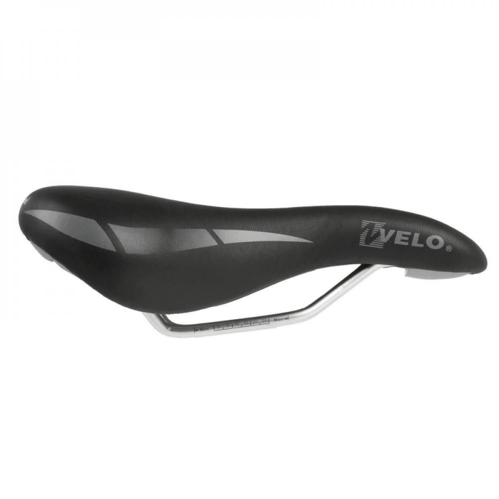 Velo Fahrradsattel VELO Damen-Sattel Wide:Channel, schwarz, ergonomisch, O-Zone Cut, ARC-