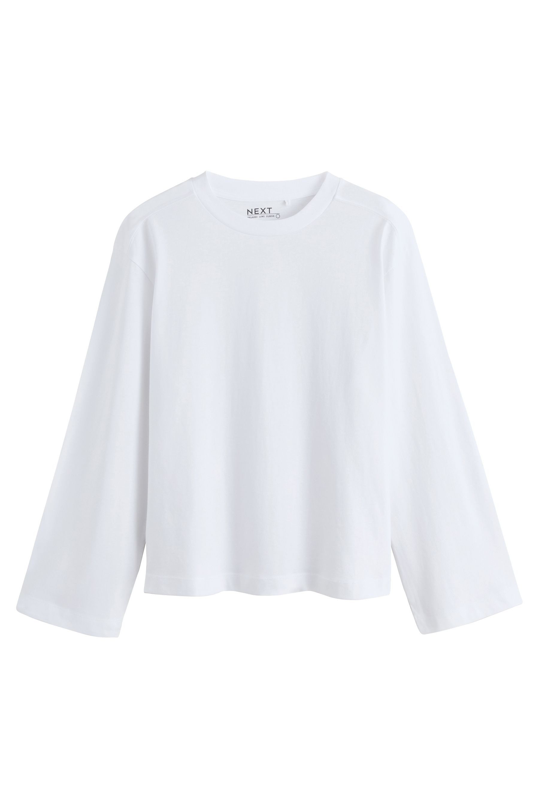 Next Langarmshirt Relaxed Fit Langarmshirt mit Rundhalsausschnitt (1-tlg) günstig online kaufen