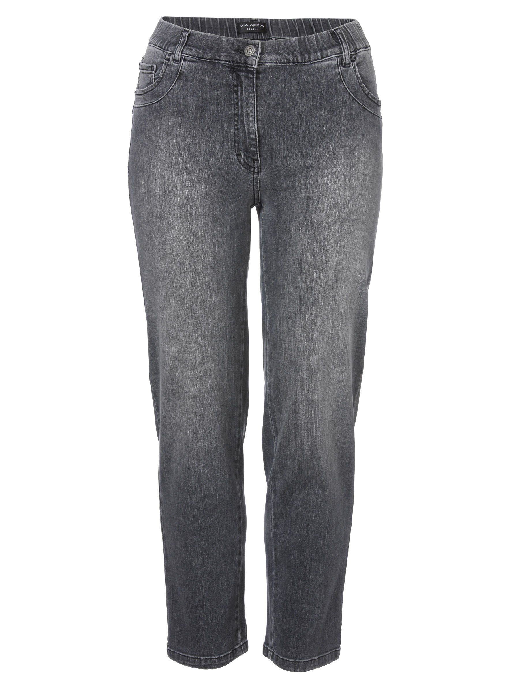 VIA 5-Pocket-Jeans Ziernähten mit jeans 5-Pocket-Jeans Klassische grau APPIA DUE