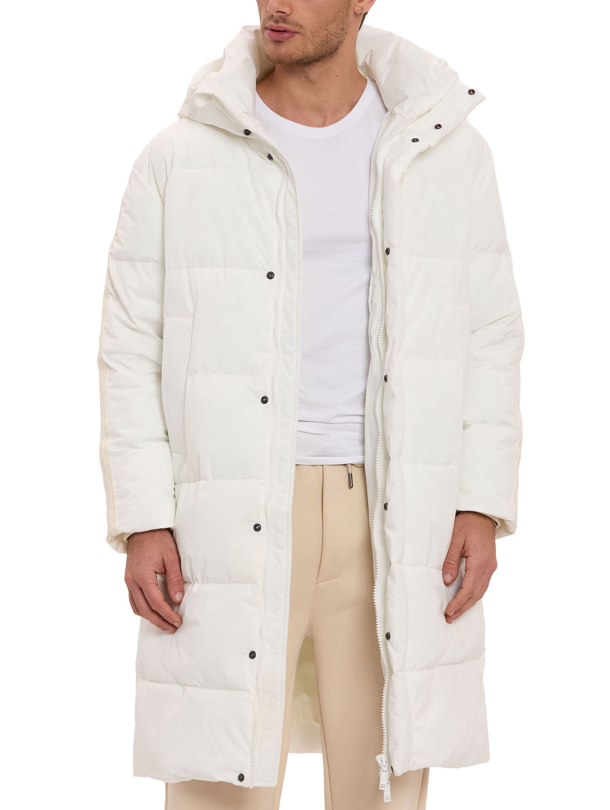 RedBridge Winterjacke mit Kapuze Langer Steppmantel warm leicht Casual Zwei günstig online kaufen