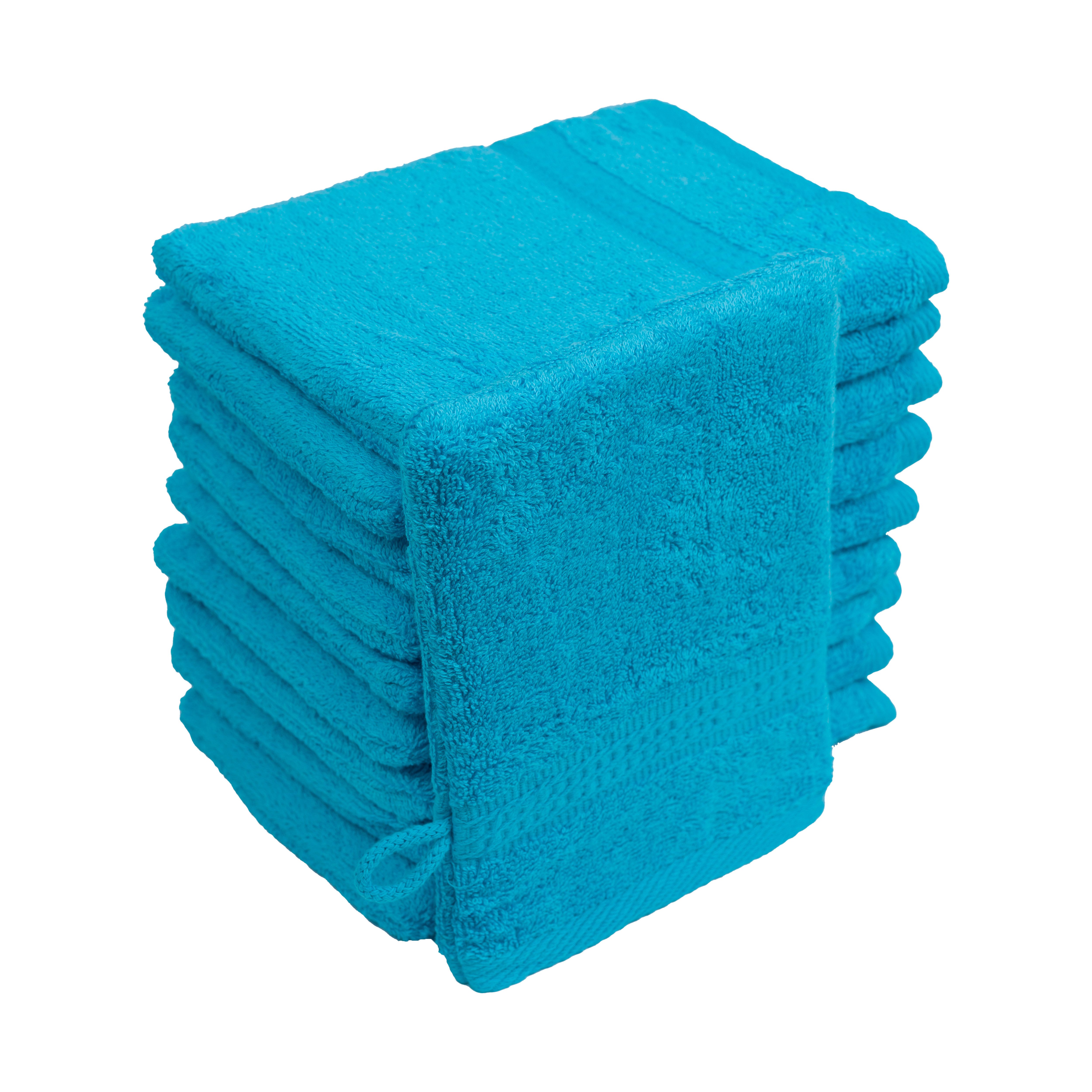 Hometex Premium Textiles Waschhandschuh in Premium Qualität 500 g/m², Feinster Frottier-Stoff 100% Baumwolle, (10er Set), weich, saugfähig, extra schwer & flauschig - TEST BILD TOP MARKE 2025