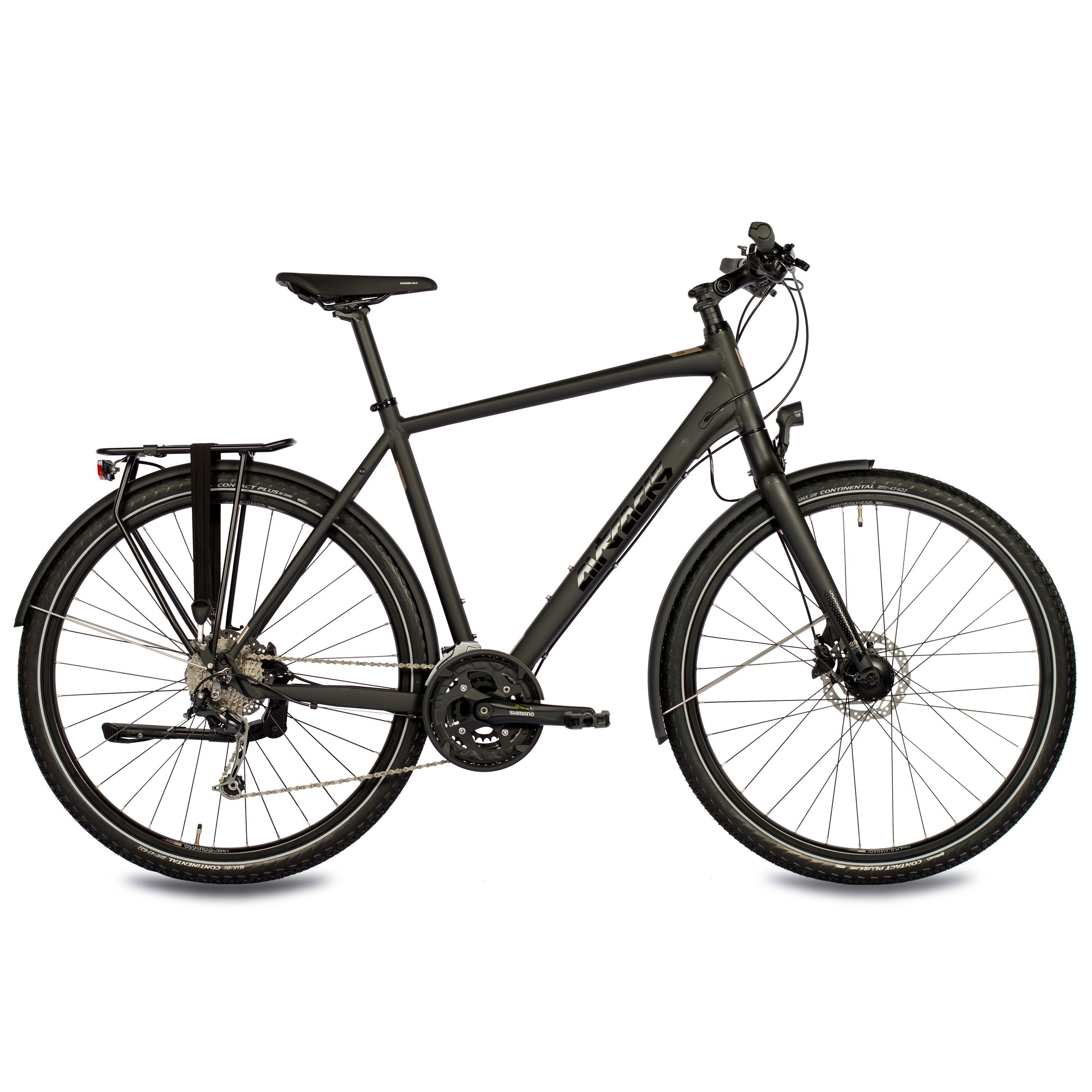 Airtracks Trekkingrad 28 Zoll Herren XXL Fahrrad Trekking Fahrrad TR.2880 Trekkingbike, 27 Gang, Kettenschaltung, (Shimano DEORE RD-M592 SGS), Schwarz Matt - Rahmenhöhen 55 cm & 60 cm » Modeljahr 2026