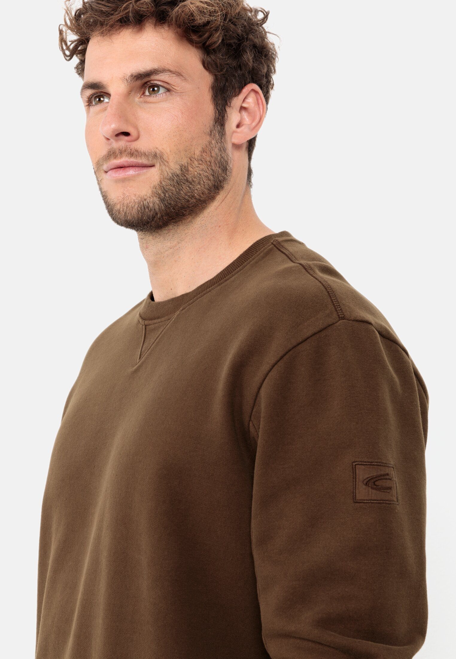 reiner Sweatshirt active camel Braun aus Baumwolle