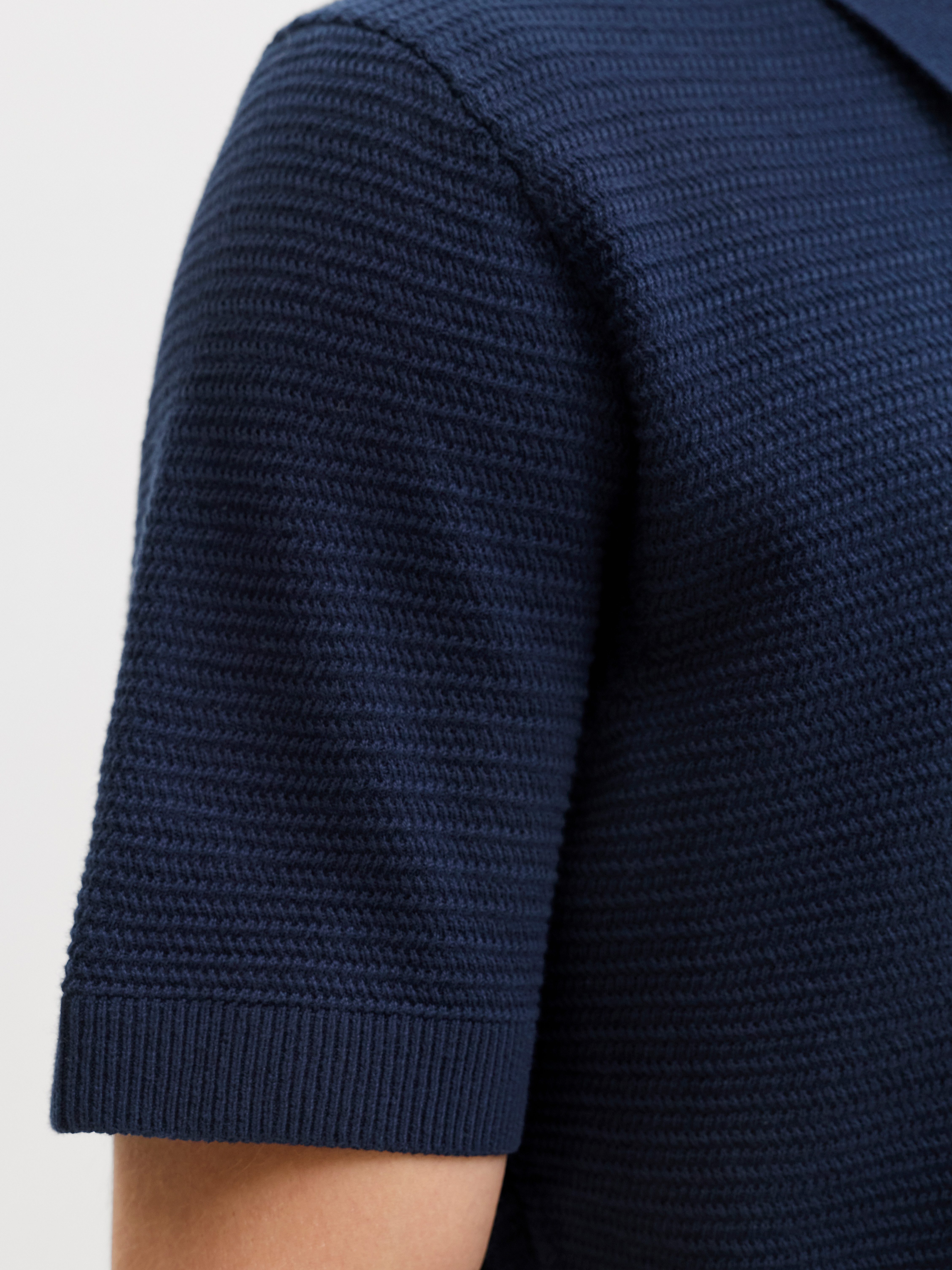 Jack & Jones Polokragenpullover JPRBLURILEY KNIT POLO SS SN Baumwolle, regular fit – Bild 3 von 5