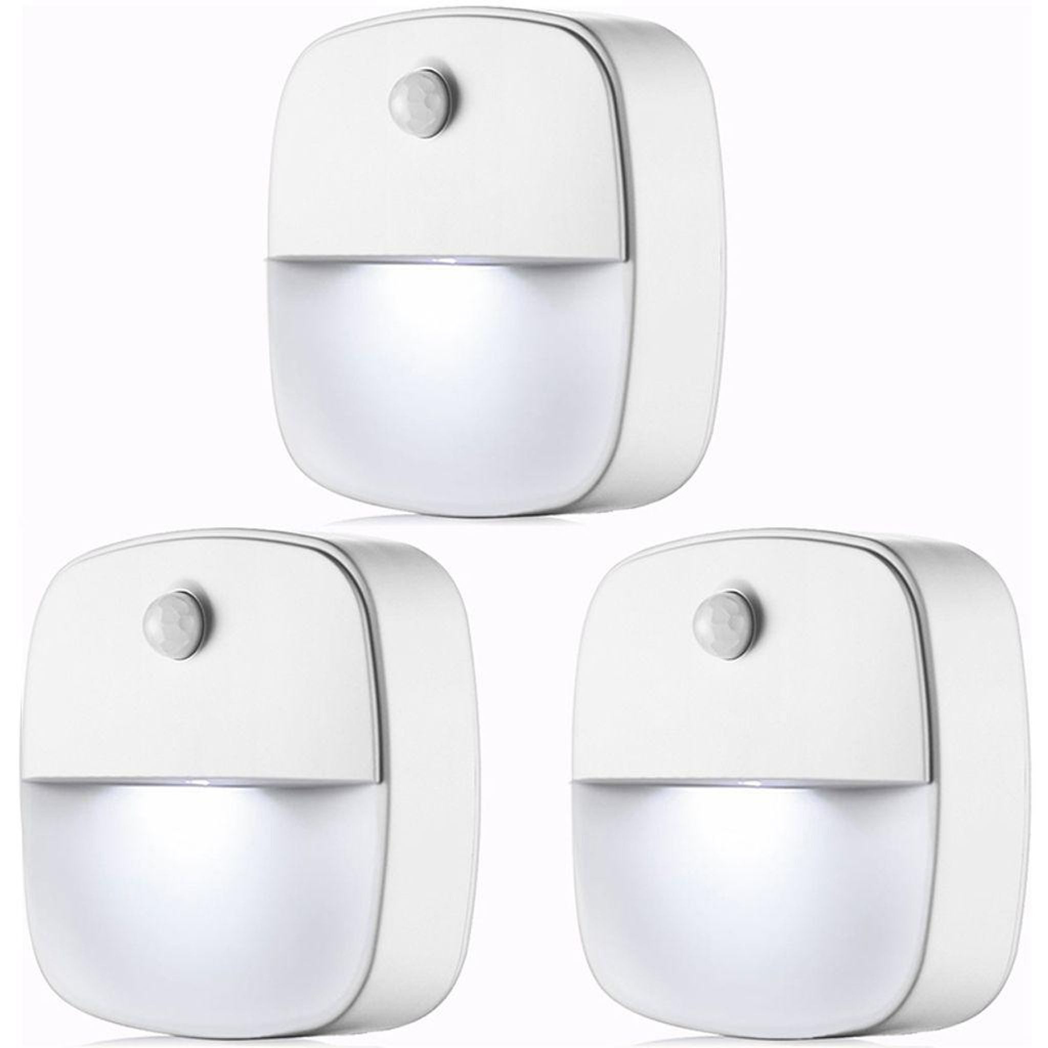 FELIXLEO LED Nachtlicht 3 Stück LED Nachtlicht, batteriebetrieben, Bewegungsmelder,Treppe,Flur