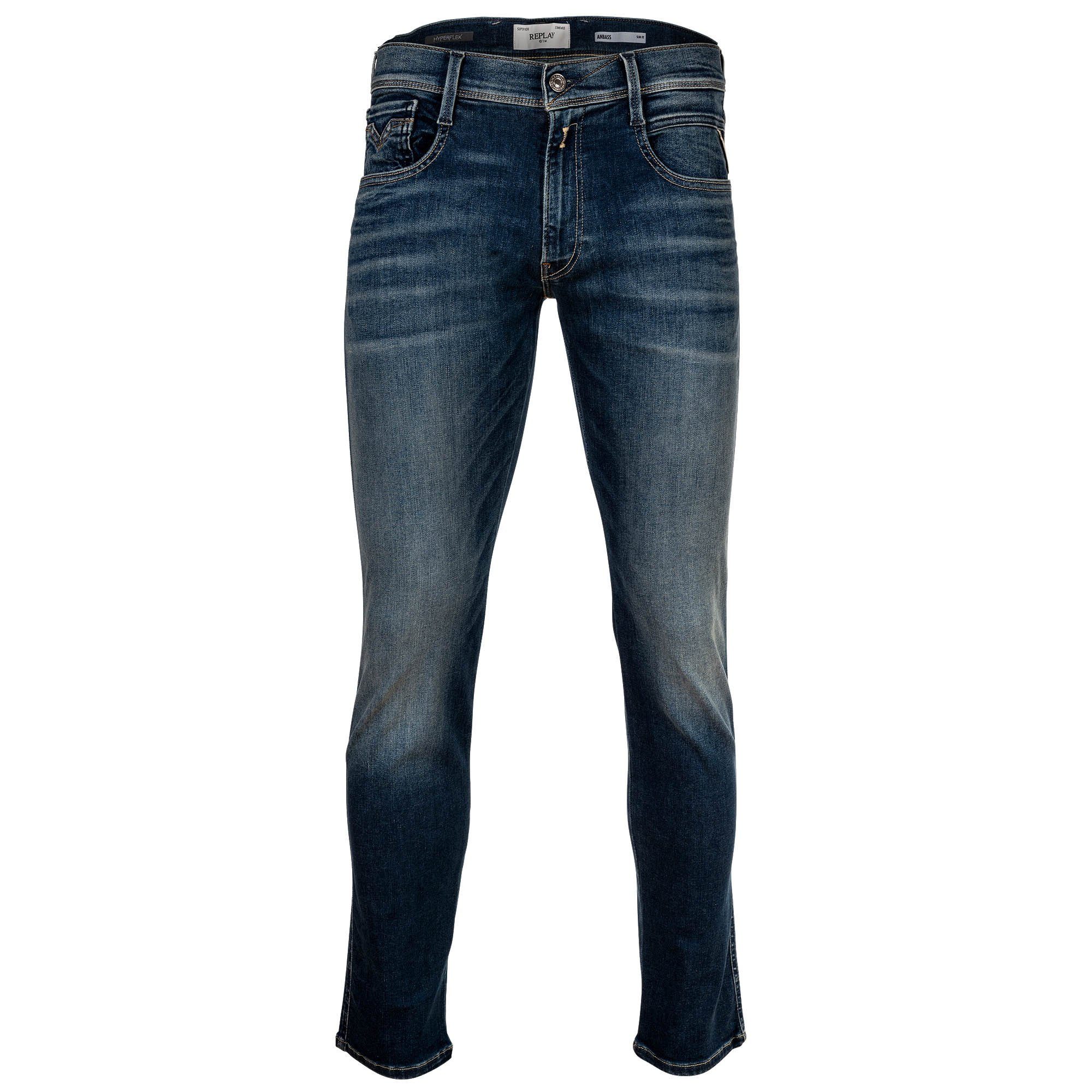 Regular-fit-Jeans Herren Jeans Baumwolle Hyperflex Stretch ANBASS
