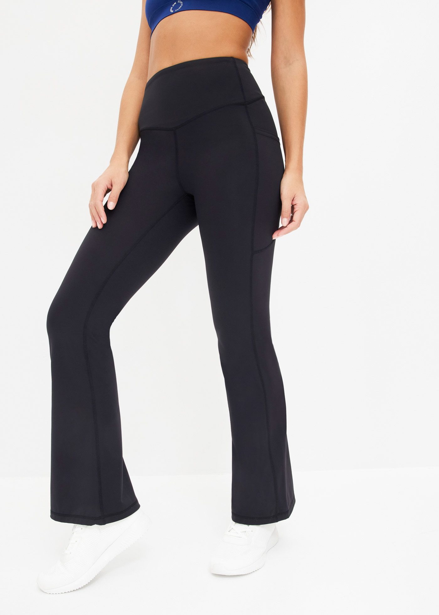 bonprix Funktionsleggings aus weichem Material, mit doppeltem Taillenbund, Regular Fit
