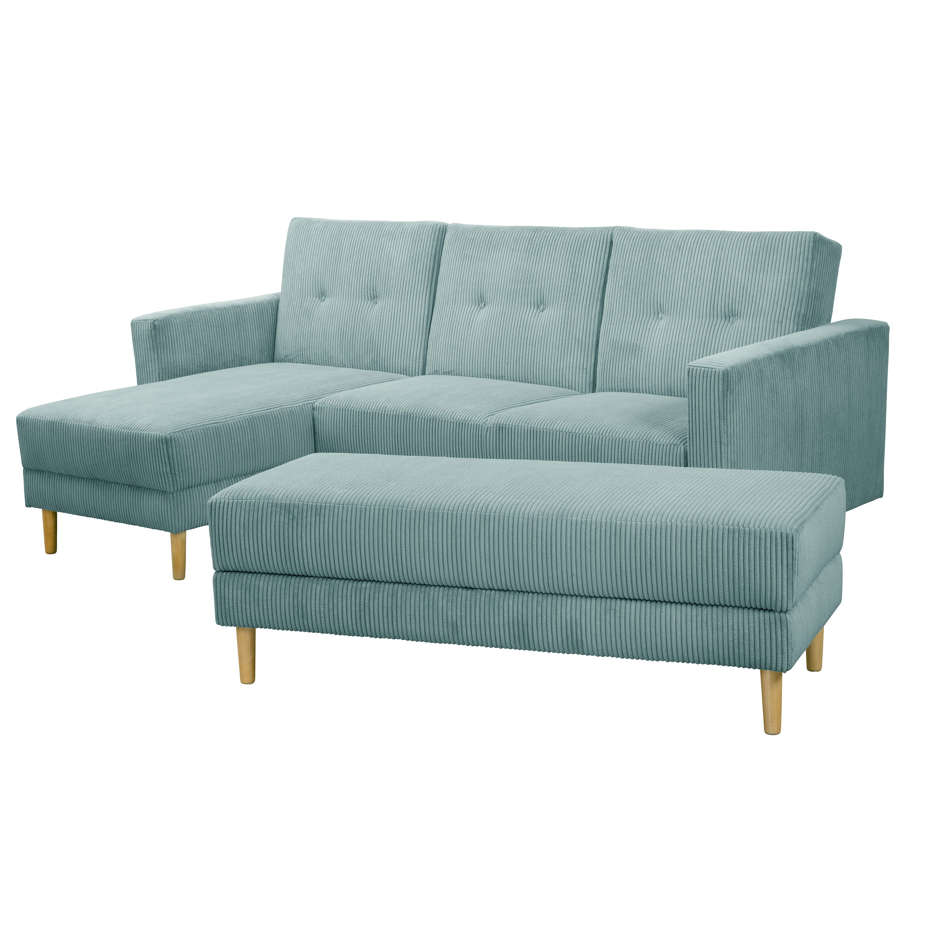 Max Winzer® Ecksofa Just Cool, Funktionssofa mit Hocker