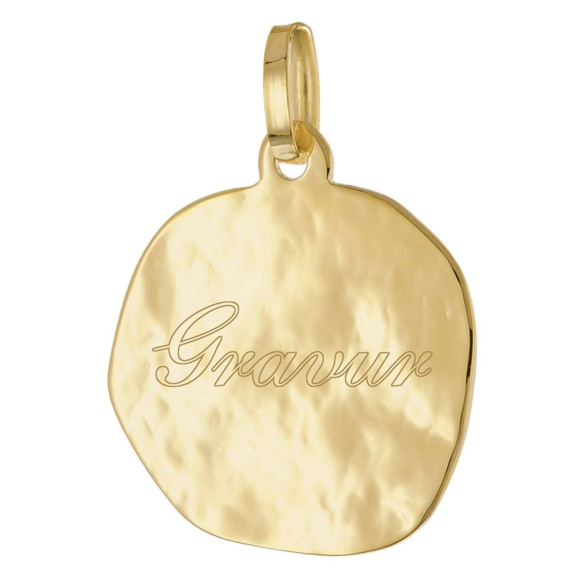 trendor Runder Anhänger 28580, Gravur für Damen und Herren 333 Gold ∅ 16 mm