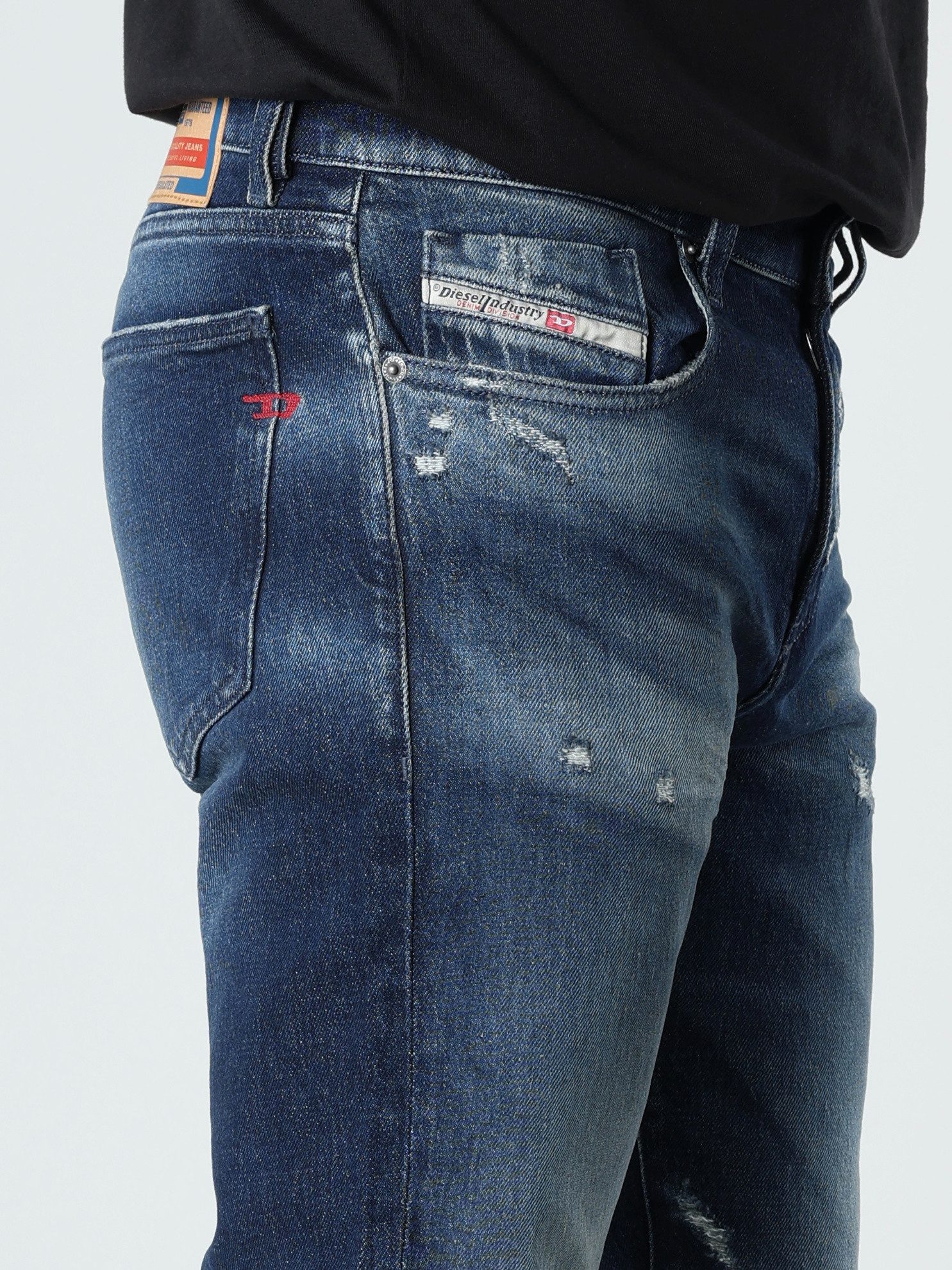 Diesel Slim-fit-Jeans Herren Jeans - 2019 D-STRUKT mittlere Leibhöhe, mittlerer Stretch – Bild 4 von 4