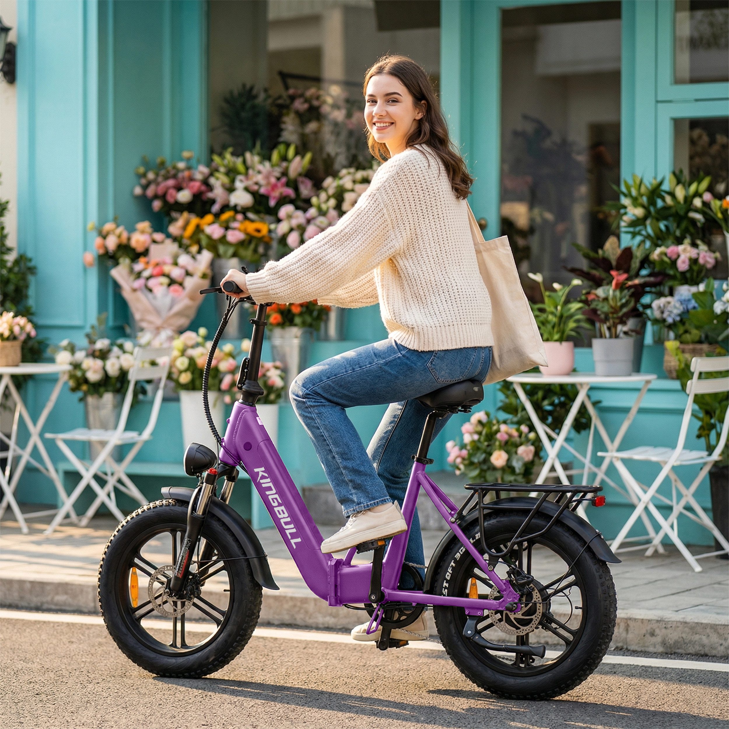 Vankel E-Bike Cityrad KLR herren Elektrofahrrad 648WH cityrad 20×4.0 damen 13.5AH max.100km, Kettenschaltung, Heckmotor, 648 Wh, (Beleuchtungsset mit Batterieladegerät, Batterieschlüssel, Werkzeug), 7 Gang, 648Wh Akku, Elektrofahrrad mit Gepäckträger, E-bikes