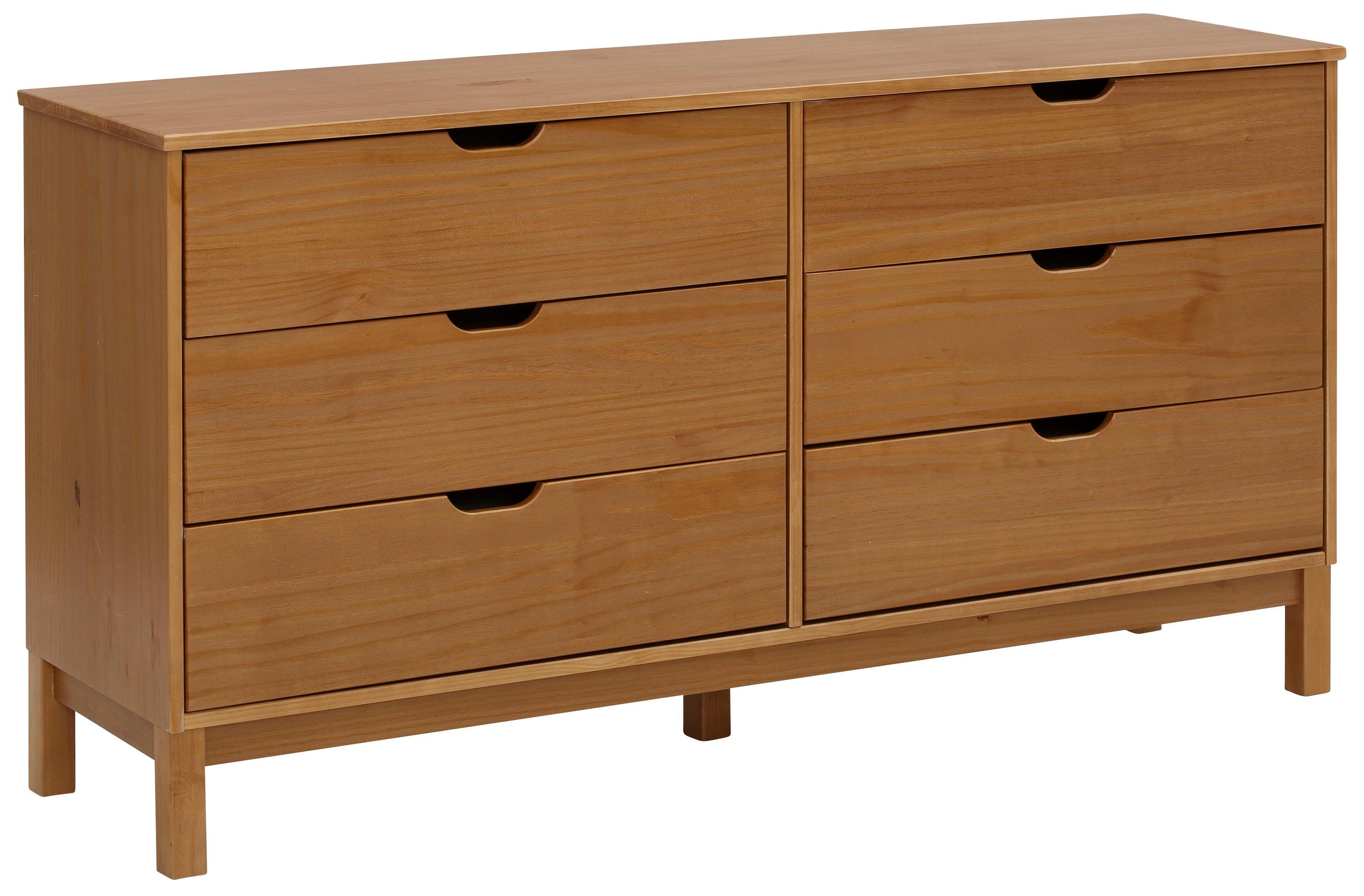 OTTO home Kommode Post, massives Kiefernholz, mit vielen Stauraummöglichkeiten, Breite 150 cm