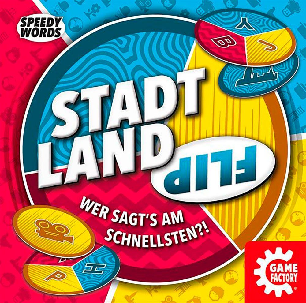 Game Factory Spiel Stadt Land Flip, Familienspiel