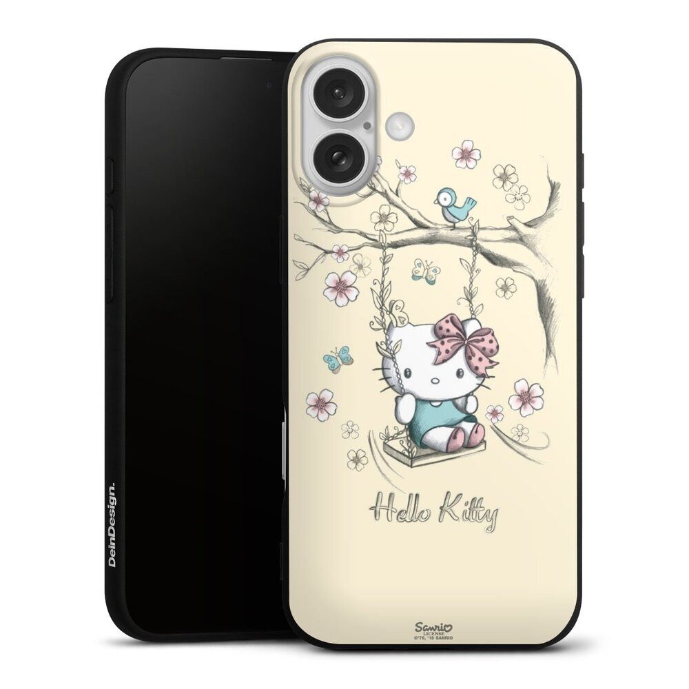 DeinDesign Handyhülle Hello Kitty Fanartikel Offizielles Lizenzprodukt Hello Kitty Natur, Apple iPhone 16 Plus Silikon Hülle Premium Case Handy Schutzhülle