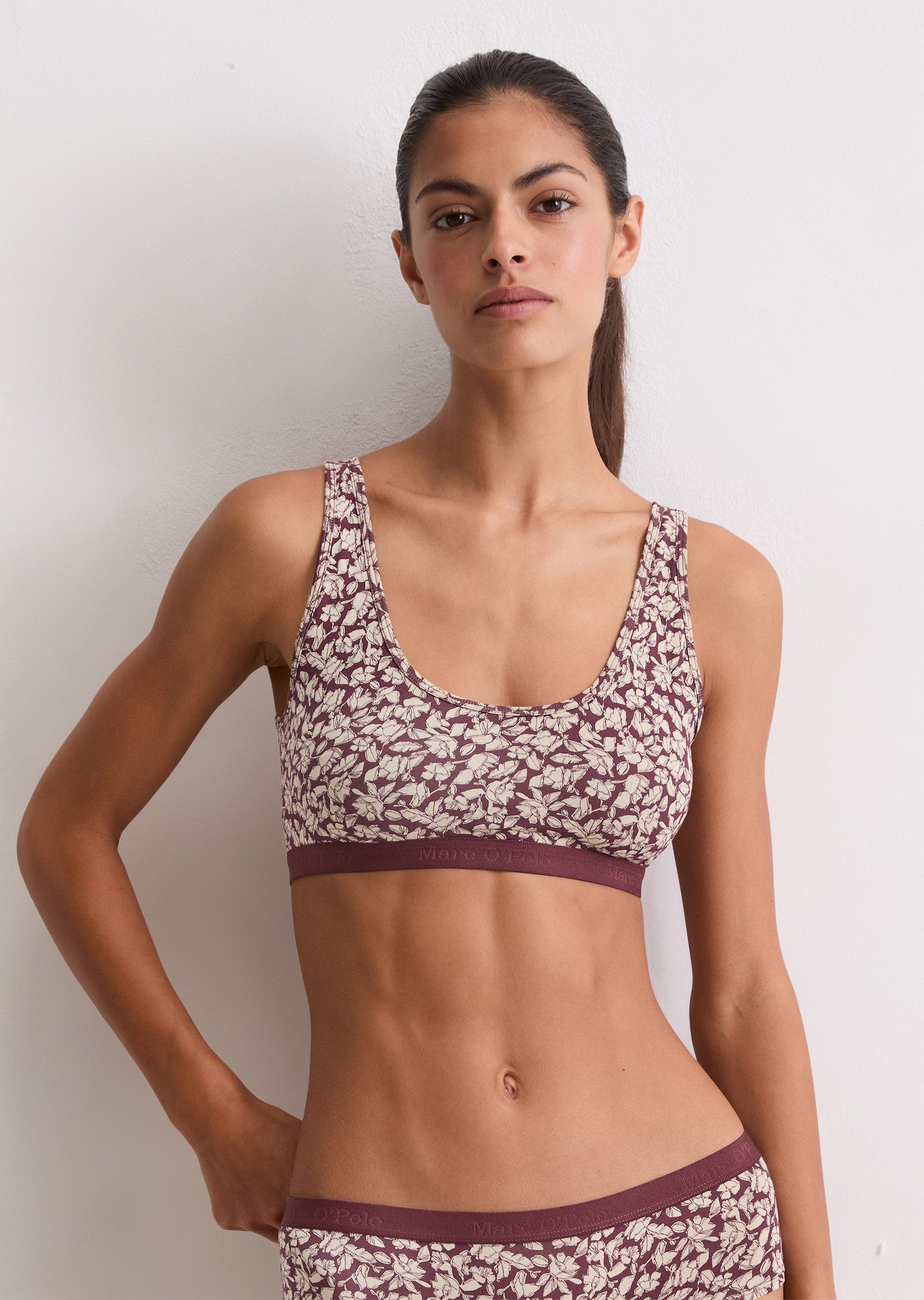 Marc O'Polo Bustier Essentials tiefer Rundhalsausschnitt, elastisches Unterbrustband