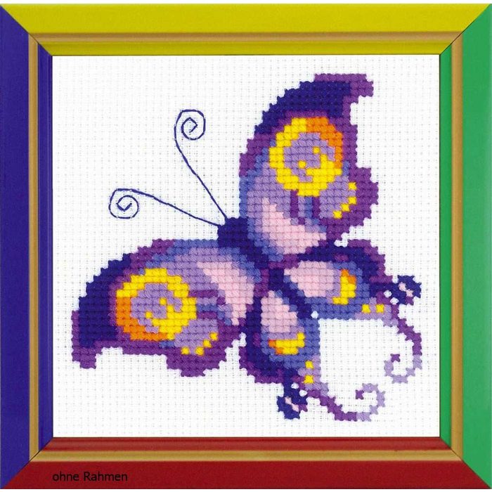 Riolis Kreativset Riolis Kreuzstich-Set "Amethyst Schmetterling" Zählmuster (embroidery kit)