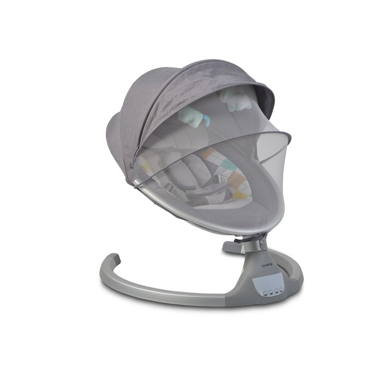 Cangaroo Babywippe iSwing, Bluetooth, Musikfunktion, Fernbedienung, Moskitonetz, USB-Anschluss