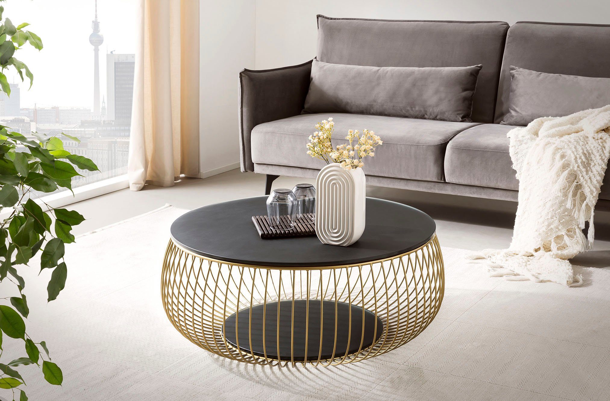 SalesFever Couchtisch Coffeetable Wohnzimmertisch im minimalistischen Stil, günstig online kaufen
