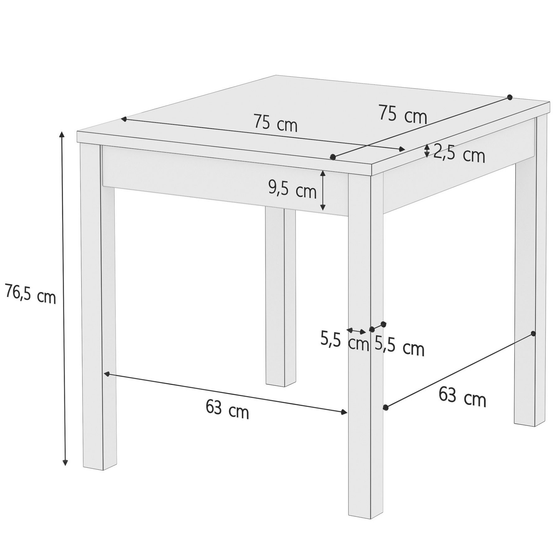 ERST-HOLZ mit Tisch-Set waschweiß Kiefer Massivholz Essgruppe Tisch 2 Stühle und