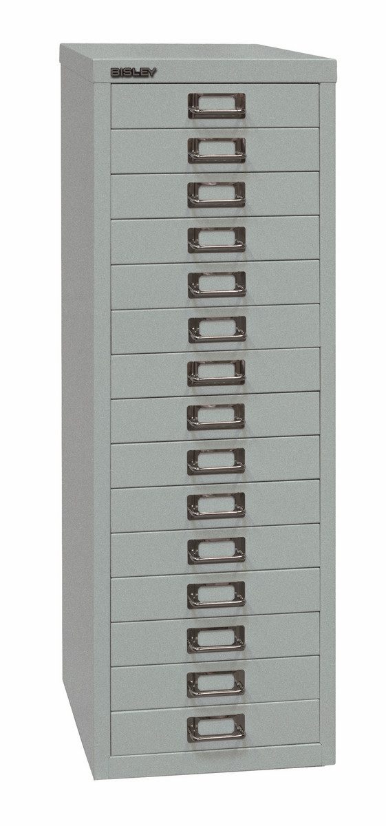 Bisley Aktenschrank MultiDrawer Schubladenschrank in Silber - Maße: H 86 x B 28 x T 38 cm
