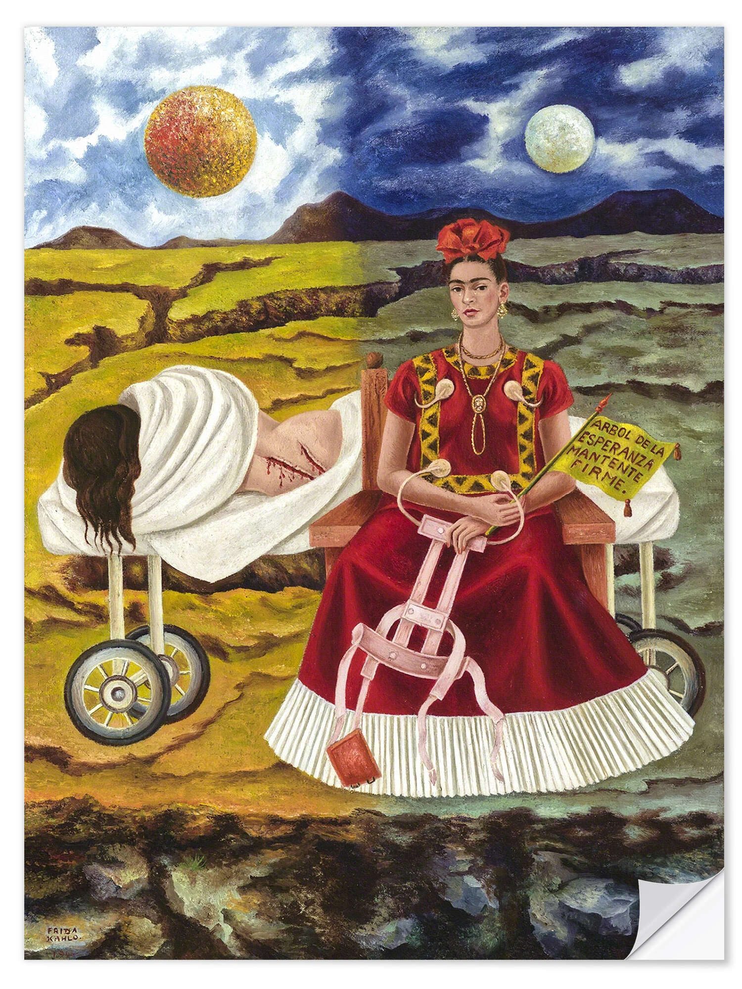 Posterlounge Wandbild Baum der Hoffnung, bleibe stark, 1946, Frida Kahlo, erhältlich als Poster, Leinwandbild, Wandsticker oder Acrylglasbild