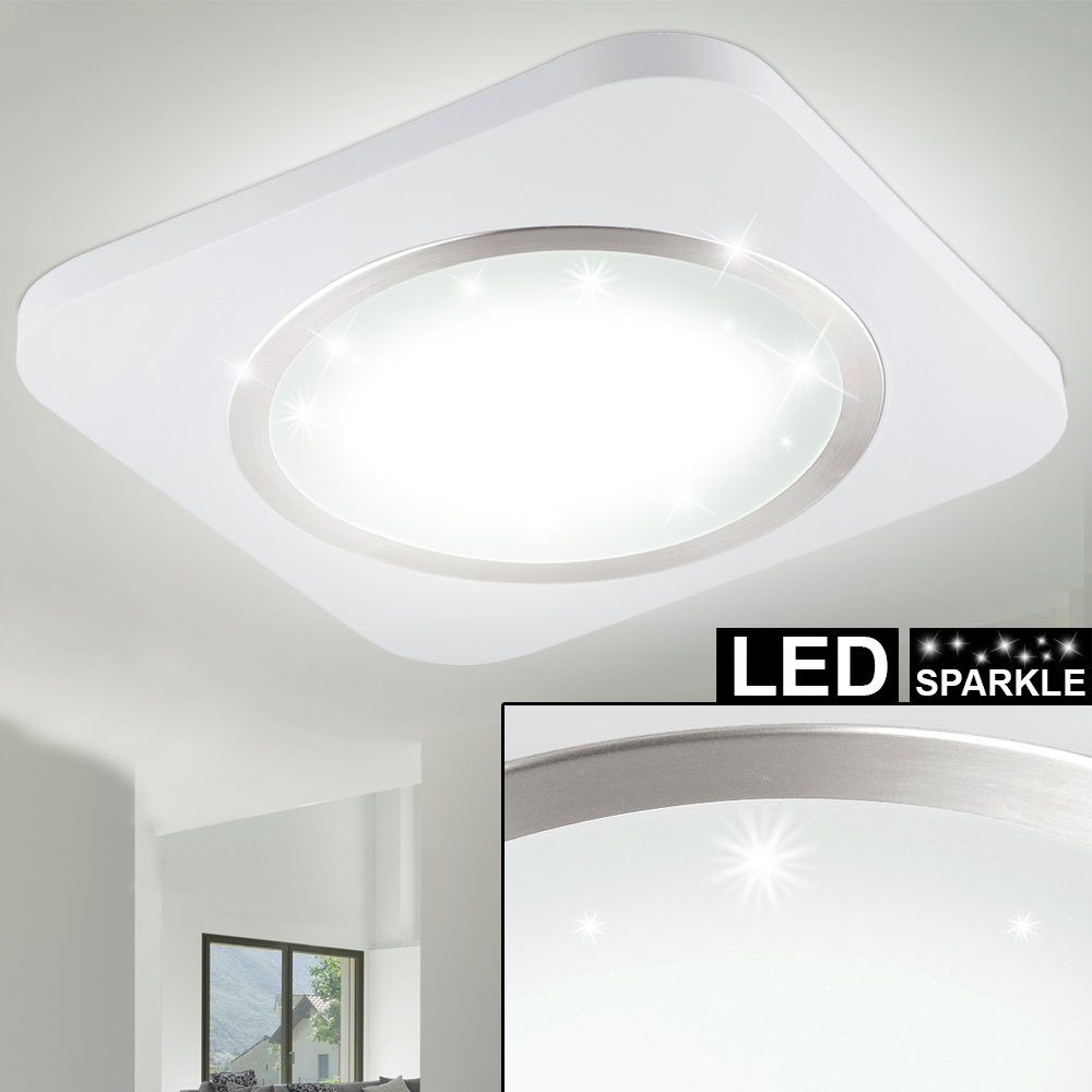 EGLO LED Einbaustrahler, LED-Leuchtmittel fest verbaut, Warmweiß, LED Kristall Effekt Decken Leuchte Aufbau Strahler Lampe