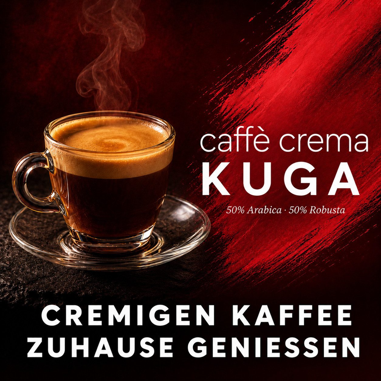 UMBRELLA Kaffee KUGA Caffè Crema Bohnen säurearm Vollautomat Siebträger Belgisch, (50% Arabica & 50% Robusta aus Brasilien,Indien,Indonesien & Vietnam, Belgische Slow-Roasting Tradition–mittlere Röstung,Intensität 4/6), Mono-Material-Beutel mit Aromaventil–100% recycelbar,sozial produziert
