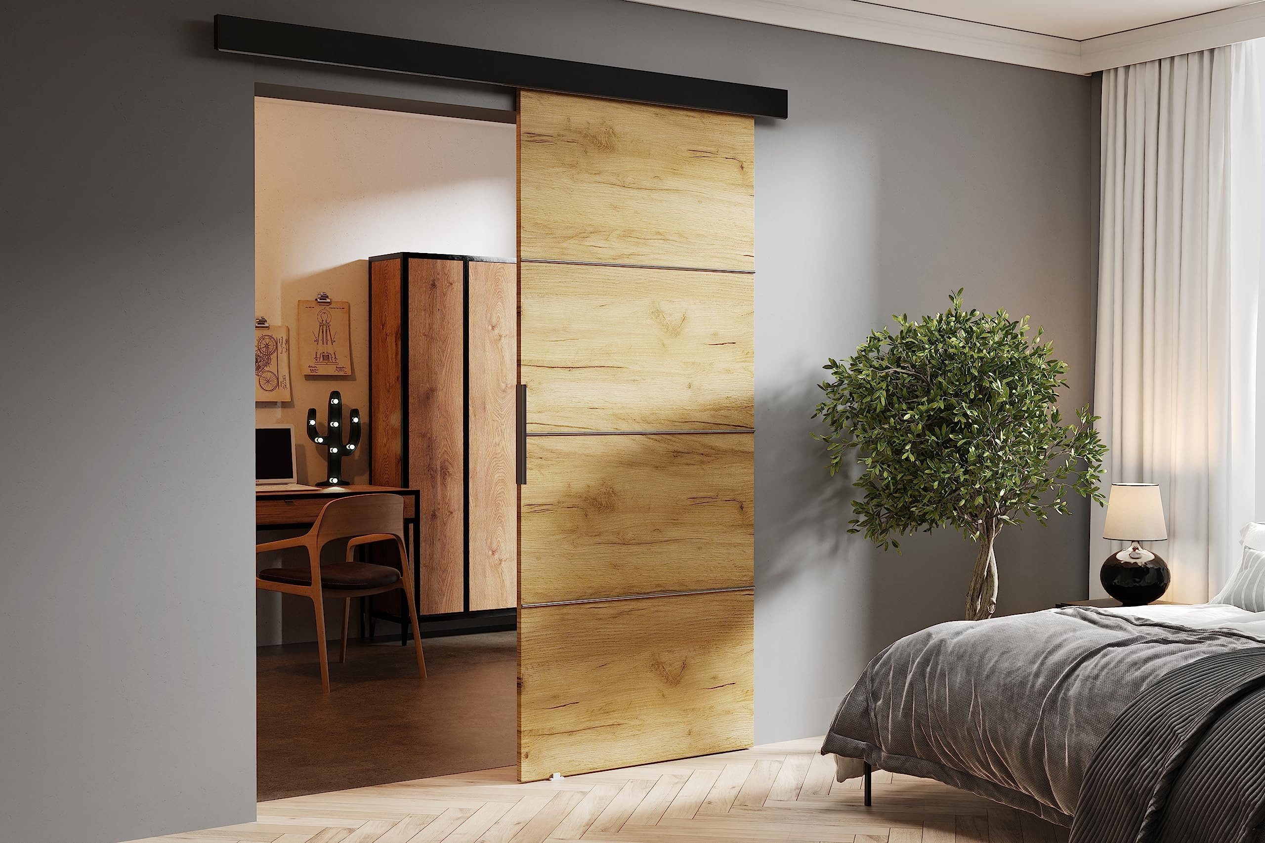 KIER FURNITURE Schiebetür MALIBU PLUS - 76 x 205 x 1.6 cm - Universell - Ha günstig online kaufen