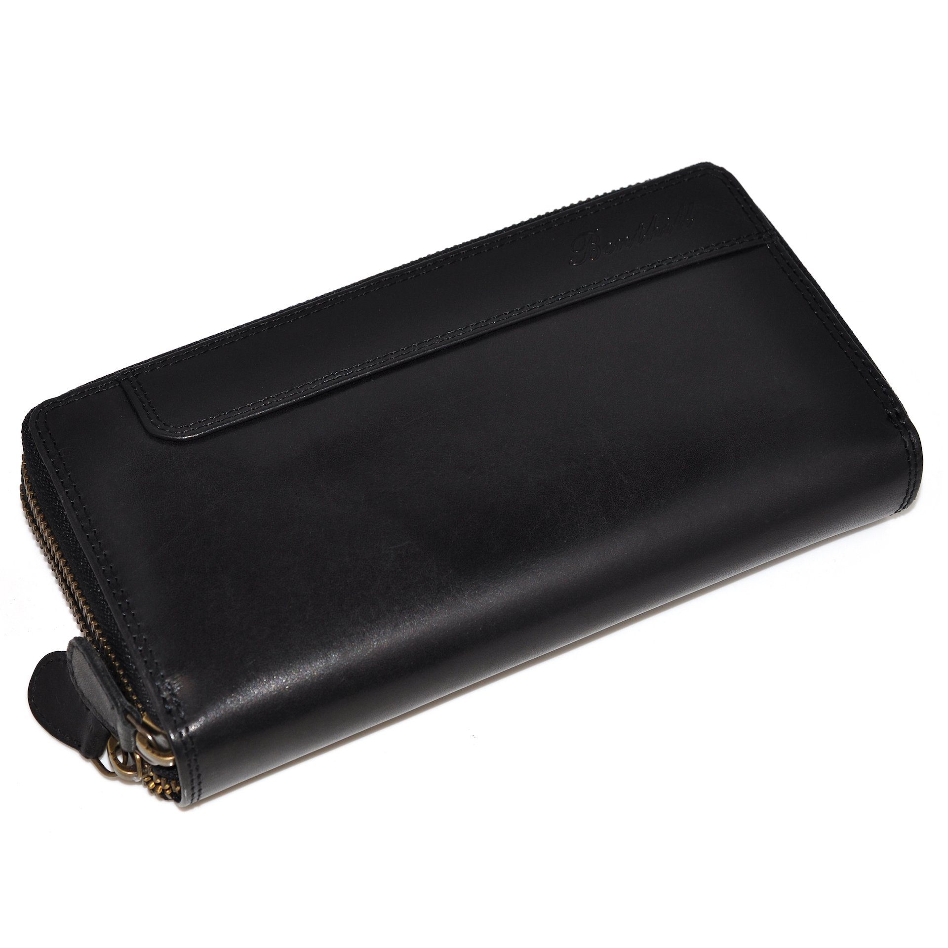 Benthill Geldbörse Damen Groß Echt Leder RFID Portemonnaie XXL mit vielen Kartenfächer, RFID-Schutz Kartenfächer Münzfach Reißverschlussfach