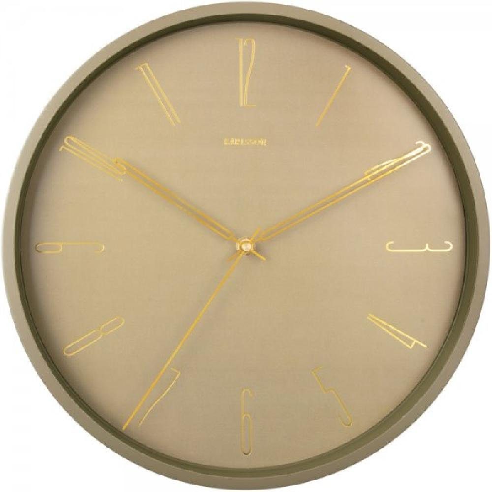 Karlsson Uhr Wanduhr Belle Numbers Metal Moss Green