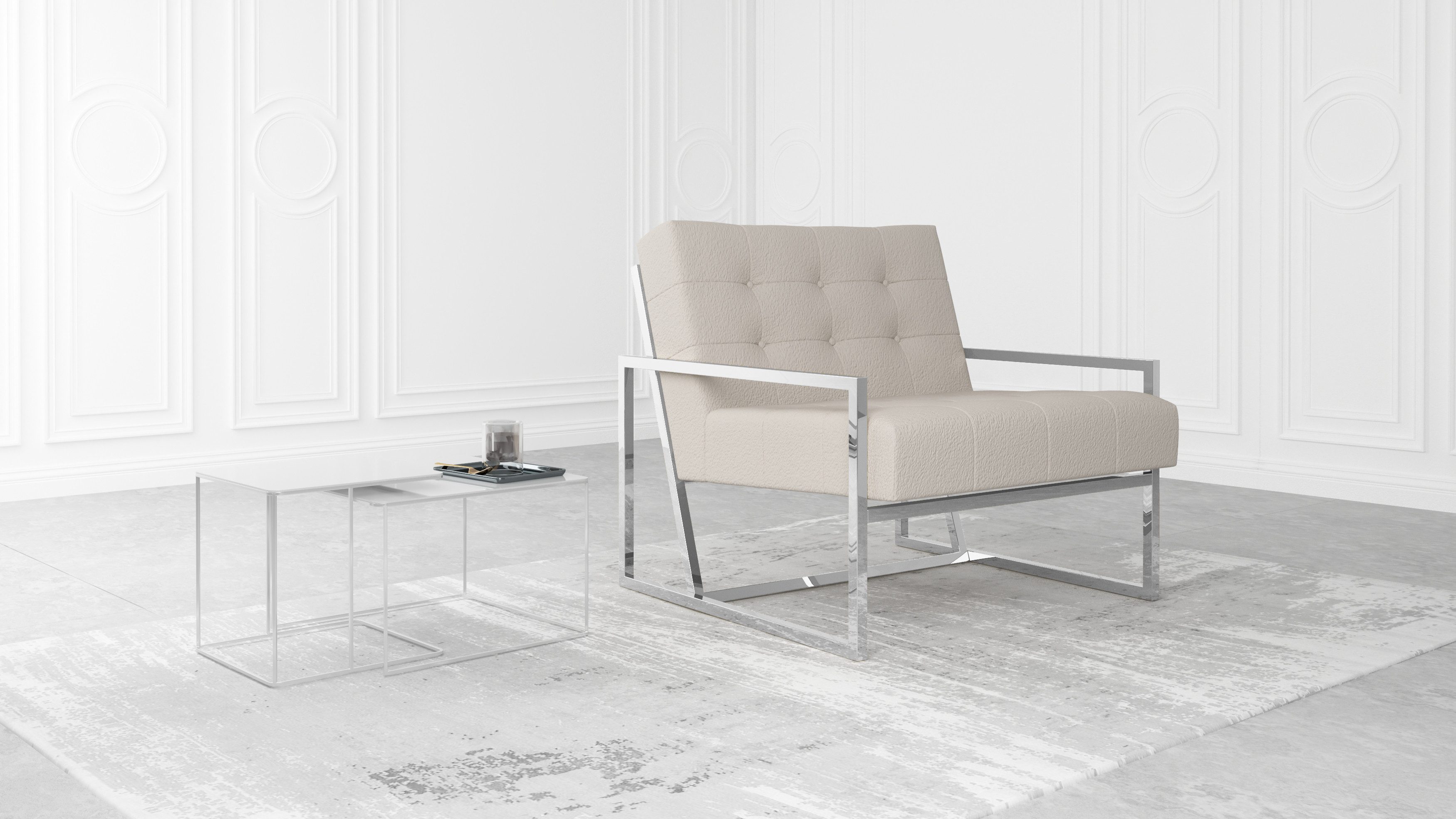 S-Style Möbel Loungesessel Tampa mit Metallfüße günstig online kaufen