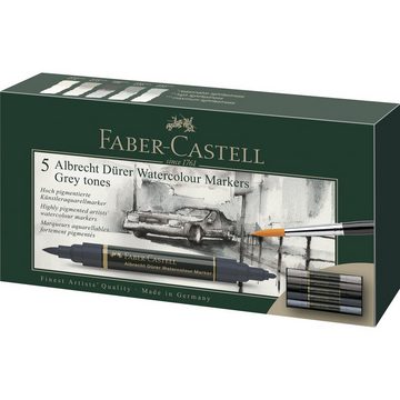 Faber-Castell Aquarellstifte Faber-Castell Albrecht Dürer Aquarellmarker - 5er Etui - grau