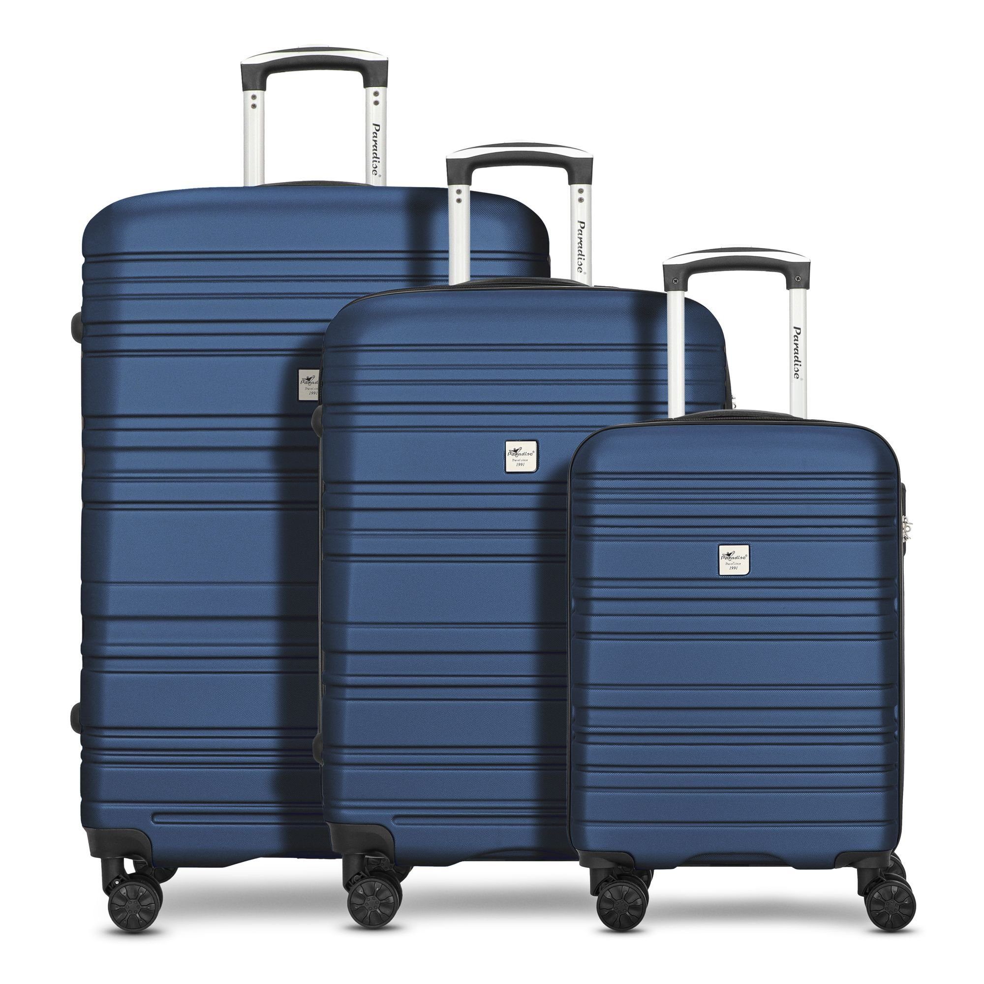 CHECK.IN® ABS Rollen, Paradise, 3 (3-teilig, Trolleyset 4 tlg), blue