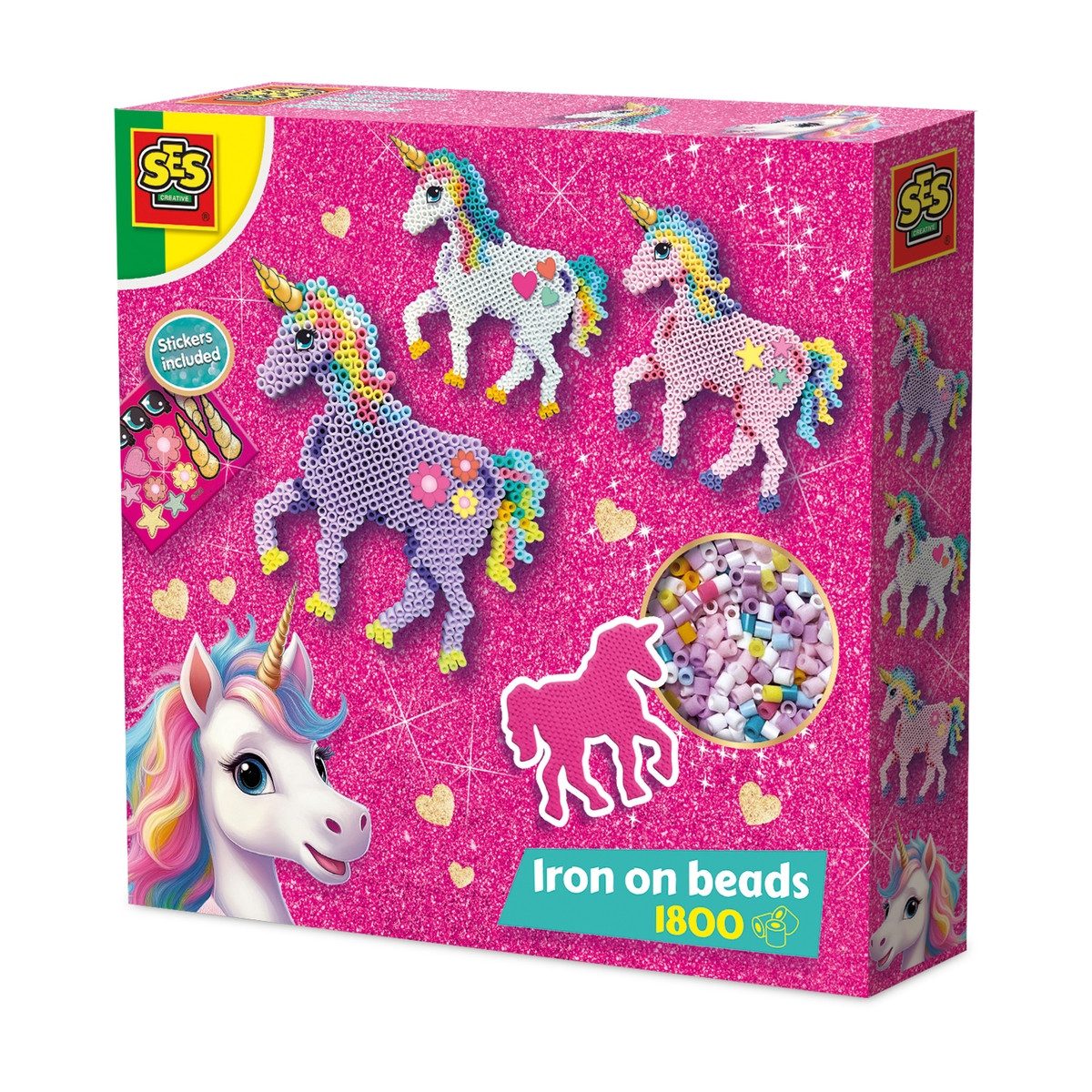 SES Creative Bilderrahmen zum Basteln SES CREATIVE Bügelperlen Unicorn