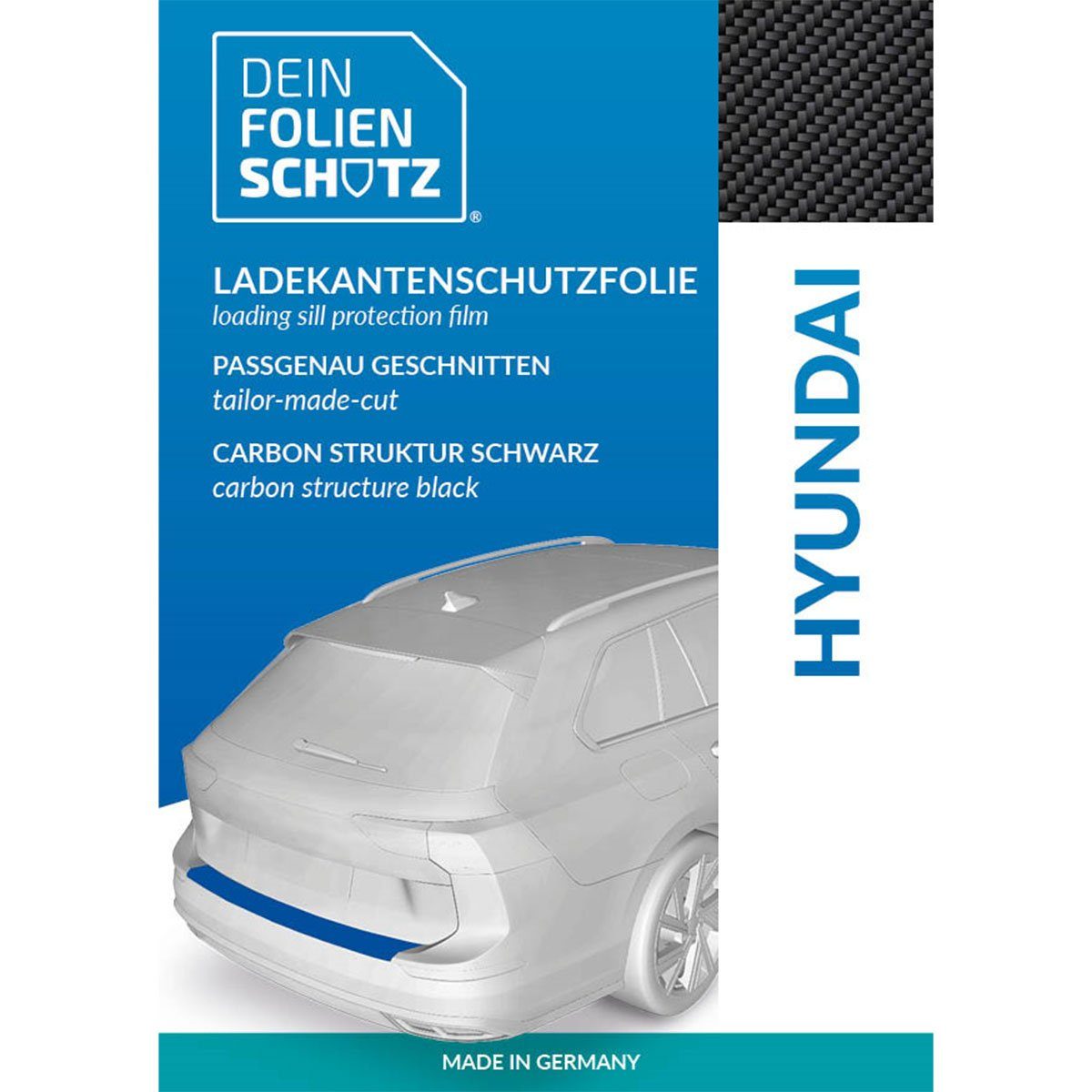 DEIN FOLIENSCHUTZ Ladekantenschutzfolie Ladekantenschutzfolie Hyundai i30 III (PD) Limousine Carbon schwarz