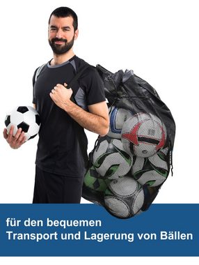 solex sports Balltasche Ballsack 10 - 15 Bälle Multi Sport Tragegurt feinmaschiges Ballnetz, verstellbarer Schultergurt