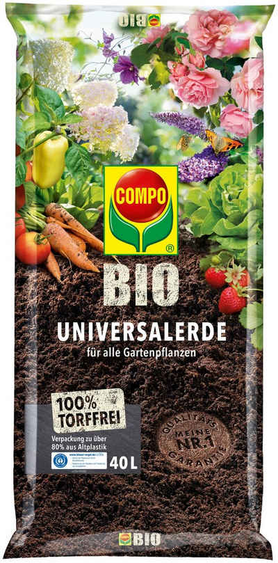 Compo Bio-Erde »COMPO BIO«, Universal-Erde torffrei, 40 Liter