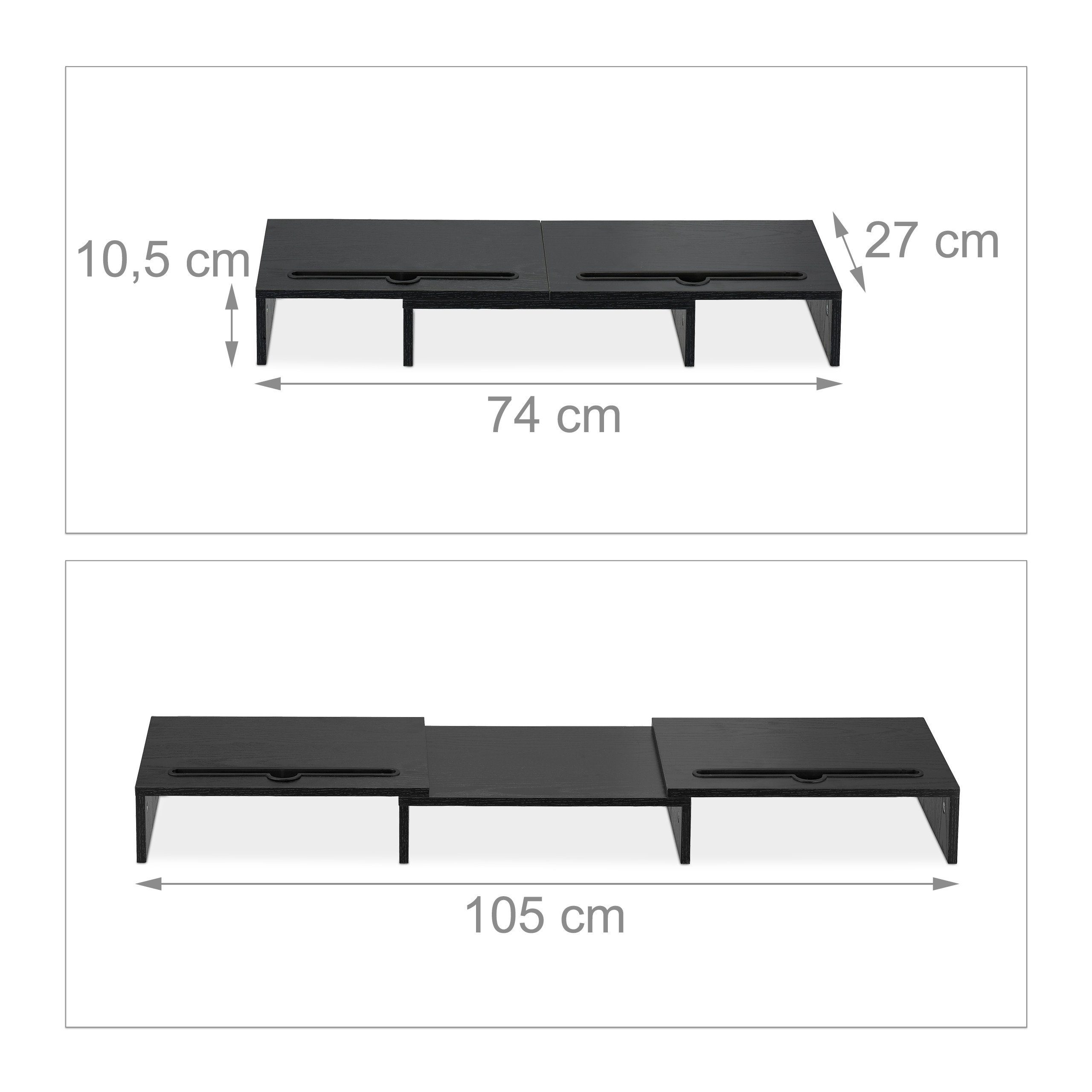 relaxdays Monitorständer für 2 Monitore, (1-tlg) – Bild 4 von 5