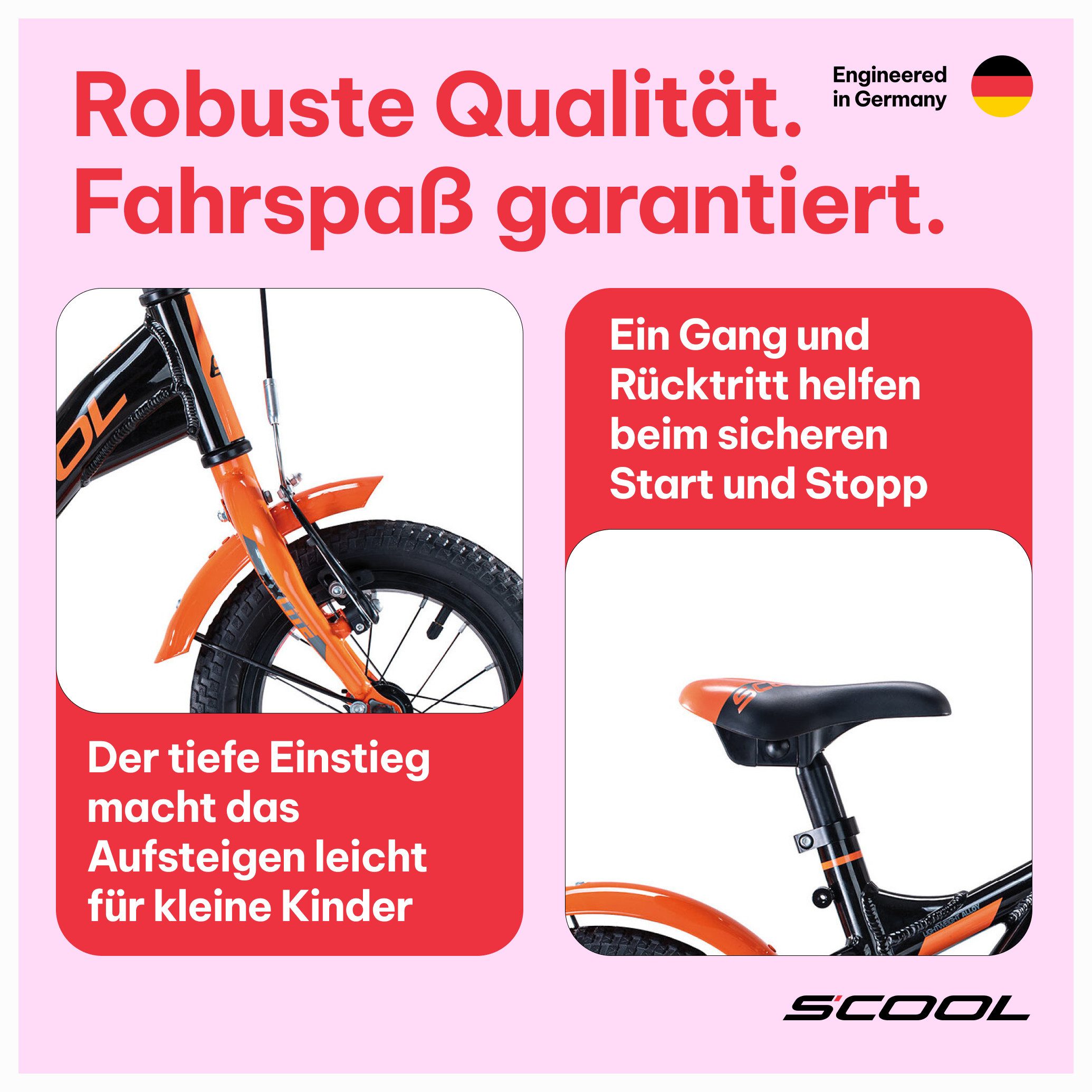 S’COOL Kinderfahrrad XXlite, 1 Gang, 12 / 16 / 18 Zoll