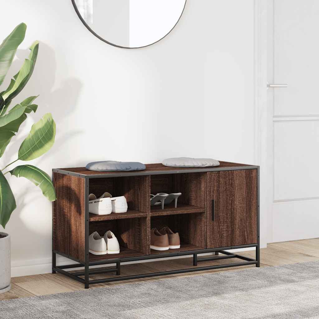 vidaXL Sitzbank Schuhbank Braun Eichen-Optik 100x40x53,5cm günstig online kaufen