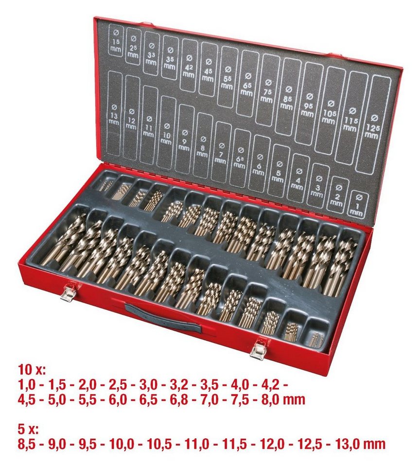 Thumbnail - KS Tools Spiralbohrer HSS-G Co 5 Spiralbohrer-Satz, 230-tlg, 1-13mm