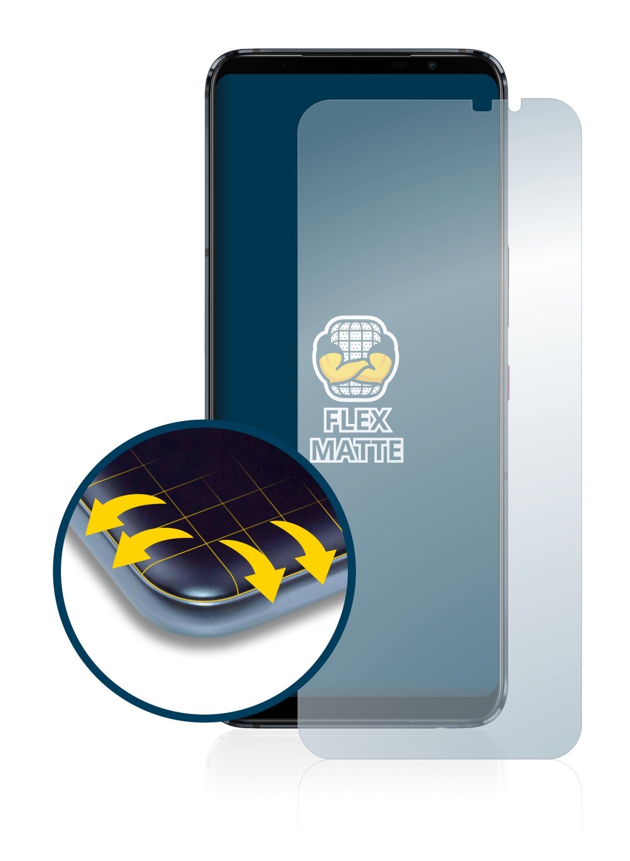 BROTECT Full-Cover Schutzfolie für ASUS ROG Phone 5, Displayschutzfolie, 2  Stück, 3D Curved matt entspiegelt Full-Screen Anti-Reflex