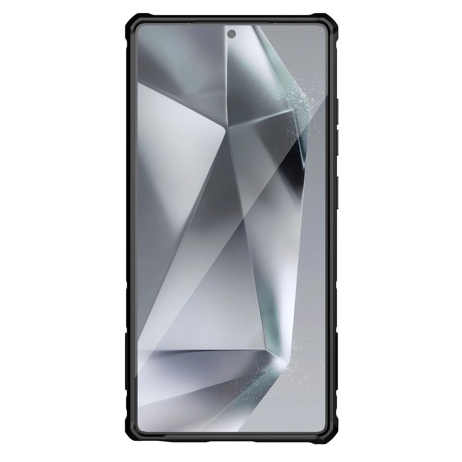 Wigento Smartphone-Hülle Für Samsung Galaxy S25 Ultra Rhino Kamera Shield MagSafe Hülle Schwarz, Schiebbarer Kameraschutz, MagSafe-kompatibel, robustes Cover