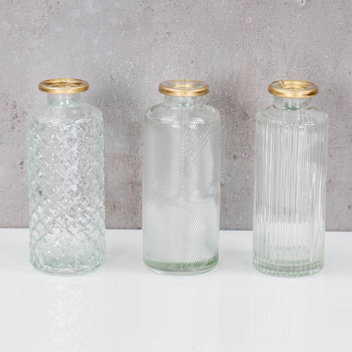 Levandeo® Dekovase, 3er Set Vase Weiß günstig online kaufen
