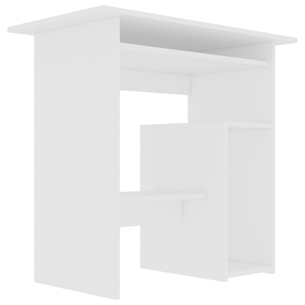 vidaXL Schreibtisch Schreibtisch 80x45x74 | Holzwerkstoff cm Weiß Weiß Weiß