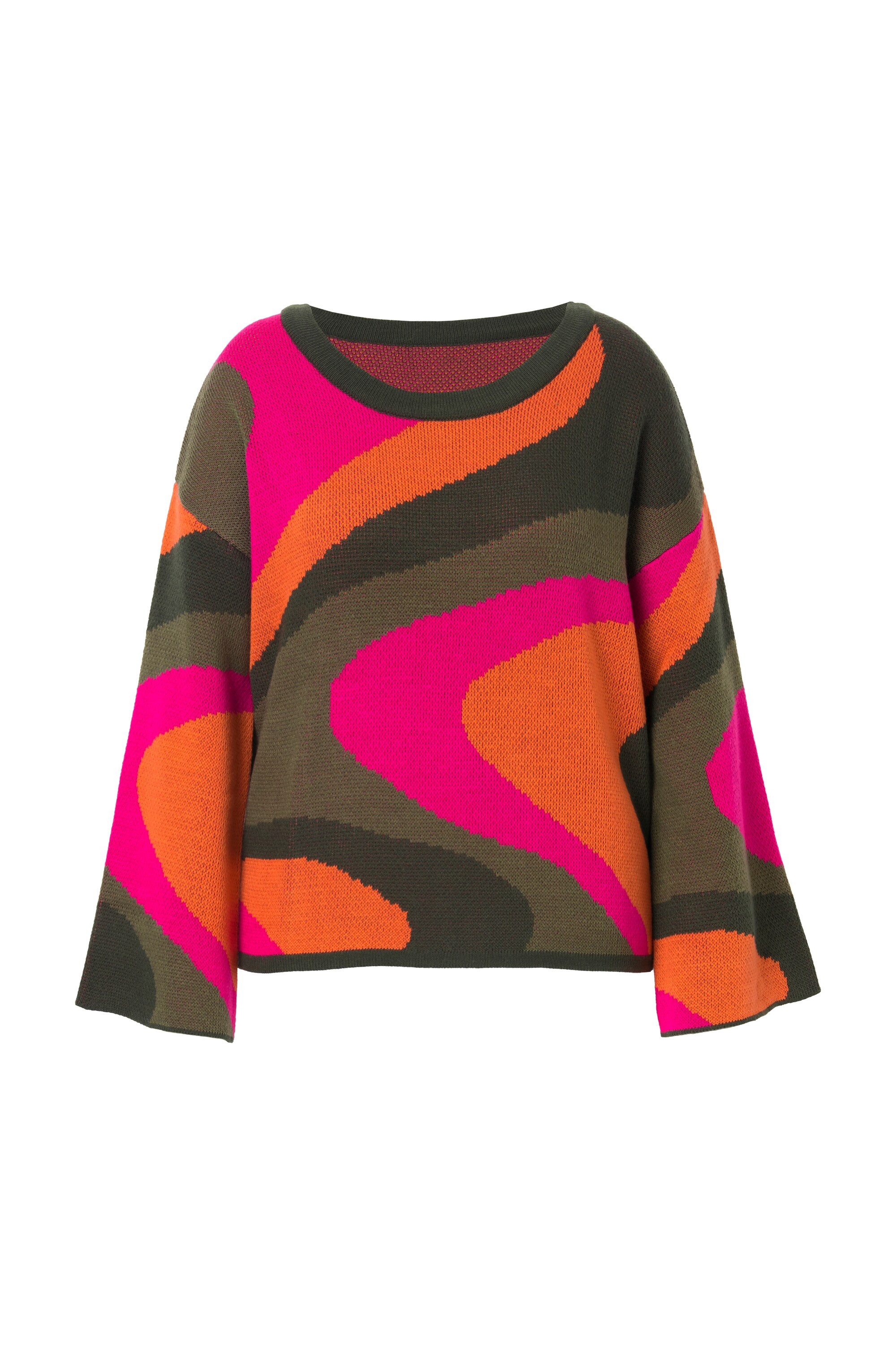 Angel of Style Strickpullover Pullover oversized Colormuster Trompetenärmel günstig online kaufen