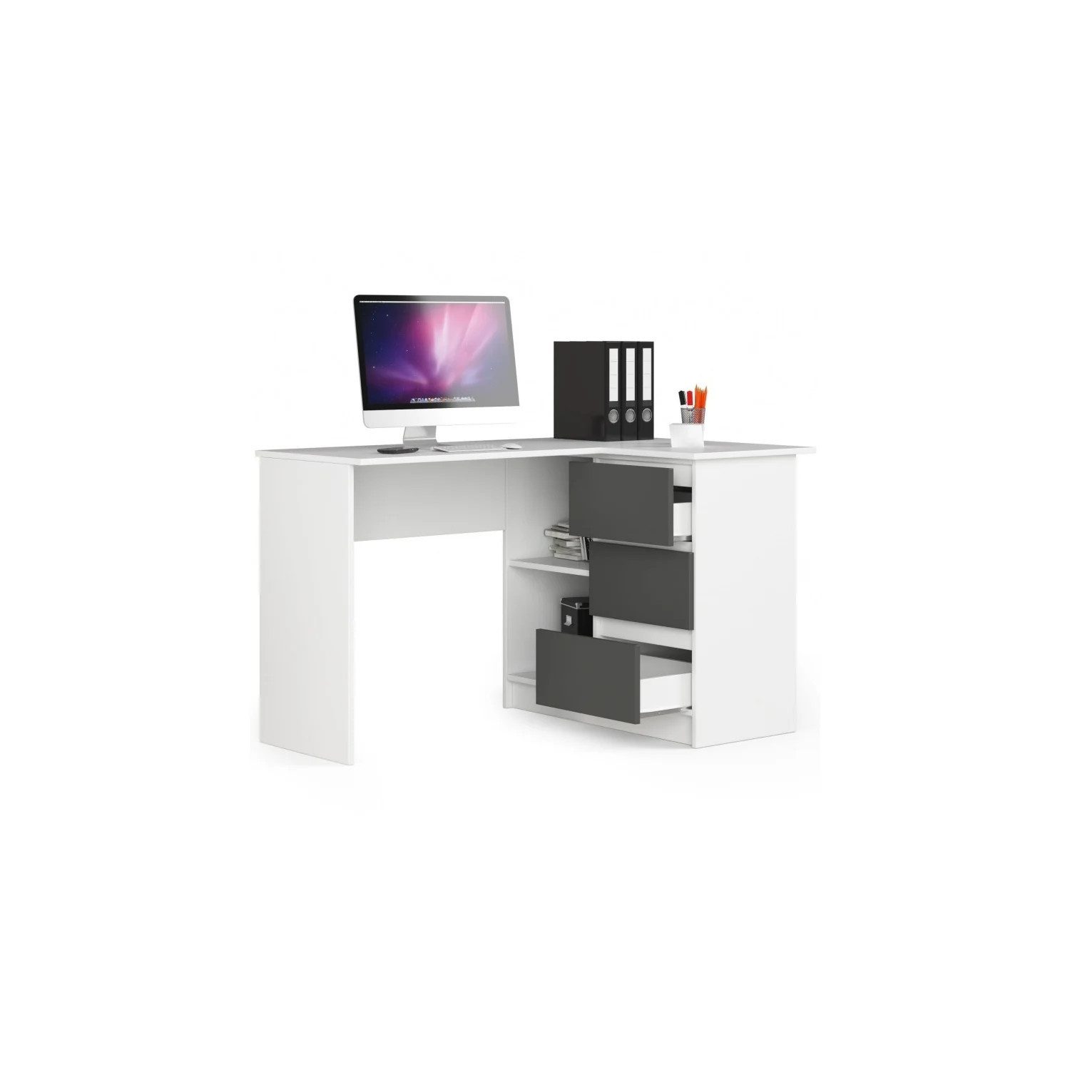 Raumhirsch Furniture Schreibtisch modern, Bürotisch Breite 120 cm - Arbeitstisch - Elegantes Design, Hochwertige laminierte Platte, Selbstaufbau, elegantes Design