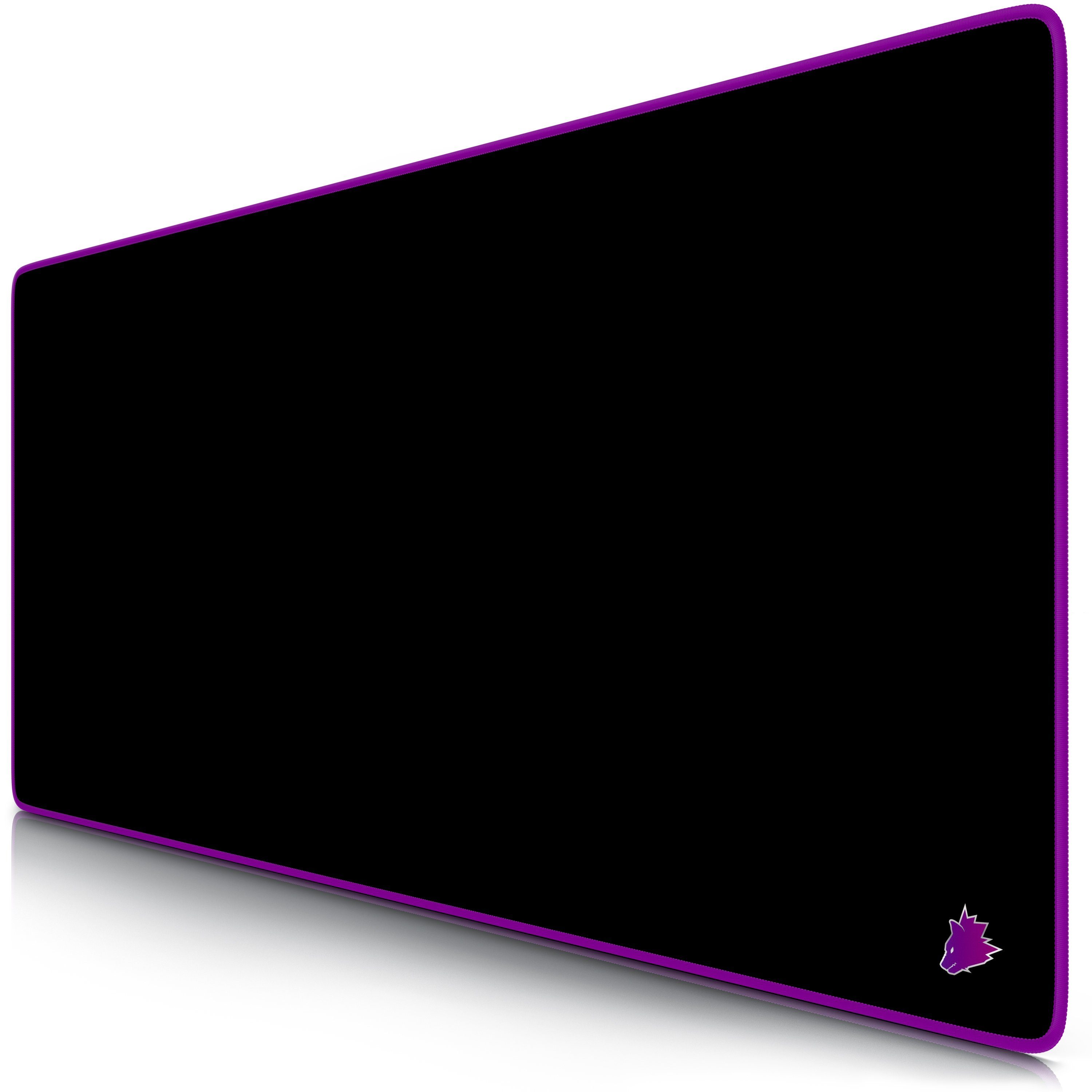 CSL Gaming Mauspad XXL Speed Mousepad 900 x 400 x 3 mm, große Tischunterlage, rutschfest, abwaschbar, Geschwindigkeit & Präzision, Symbol violett