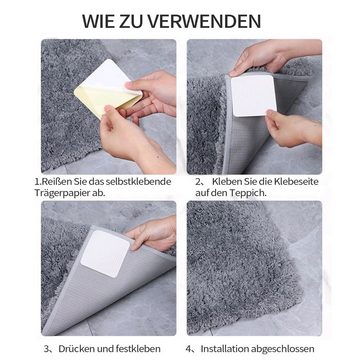 Antirutsch Teppichunterlage Antirutschmatte für Teppich Ecken Fixieren, 10 x 10, MAGICSHE, (Set, 4-St)