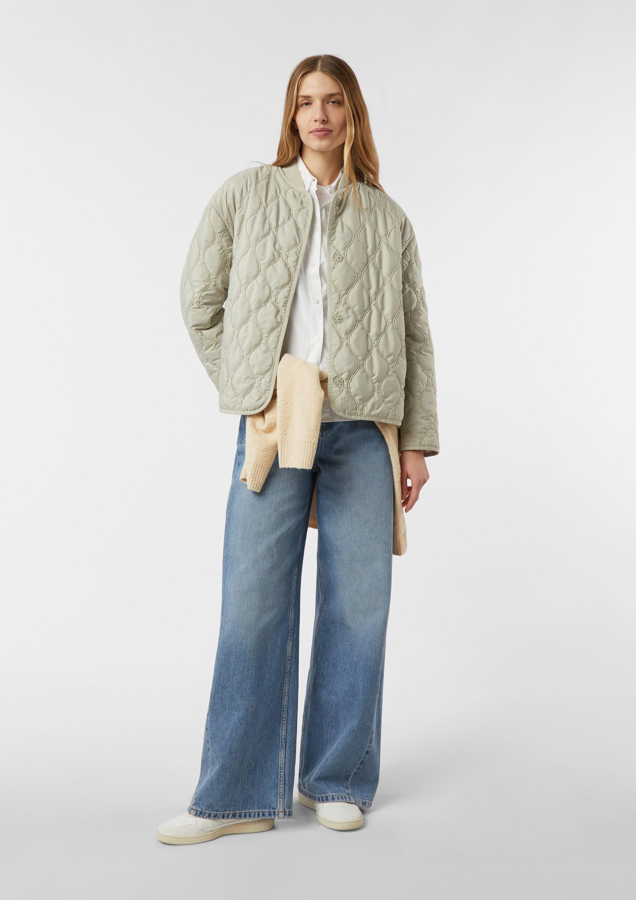 comma Funktionsjacke Outdoor-Jacke Wattierte Wendejacke mit Wellenstepp